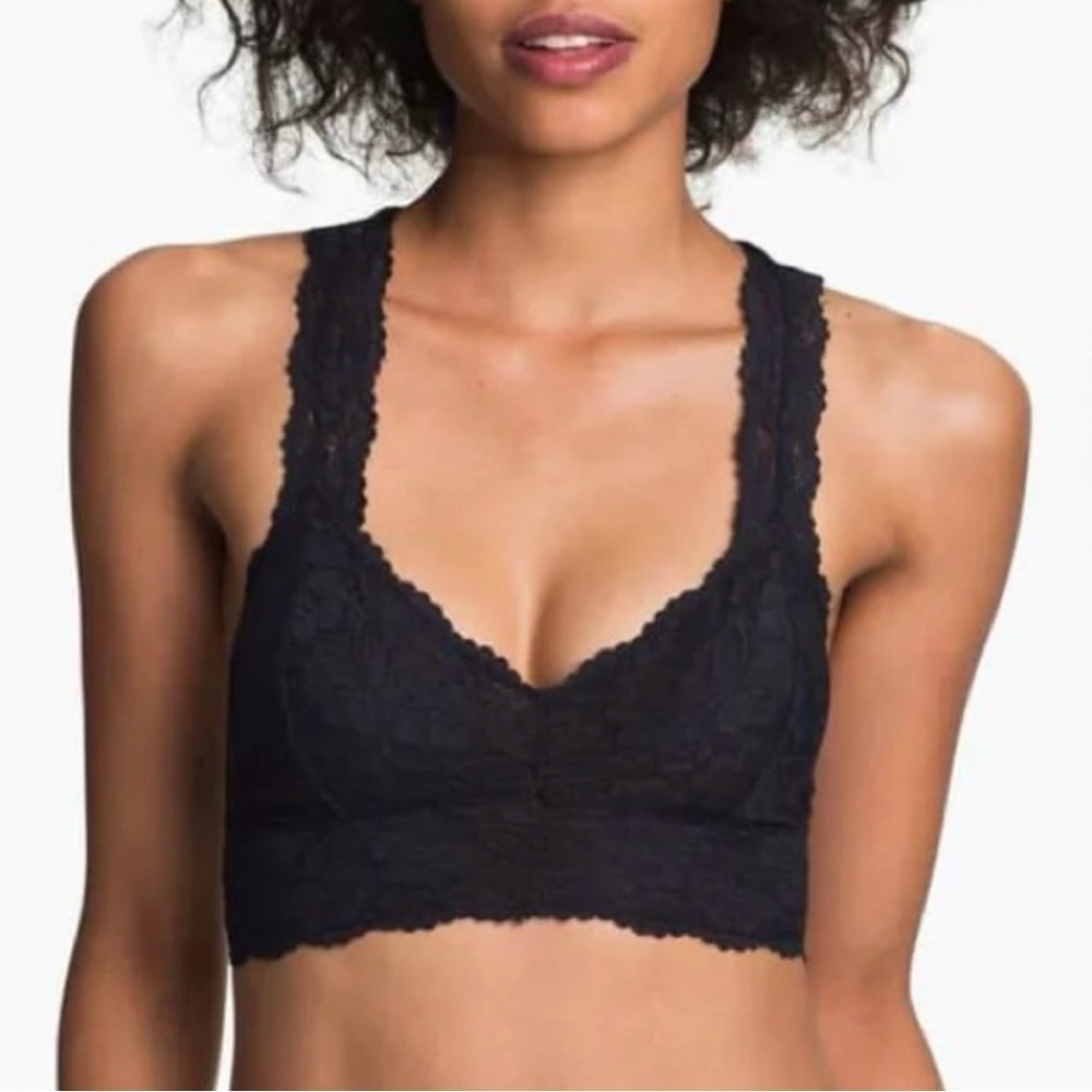 Free People Galloon Lace Racerback In Black XS - Picture 4 of 5
